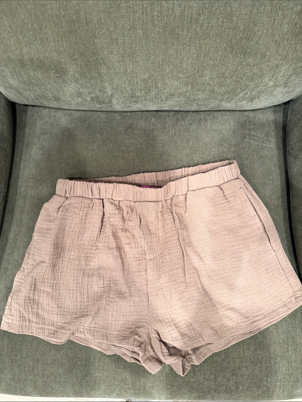 Edikted linen Casual Shorts - Dusty Mauve